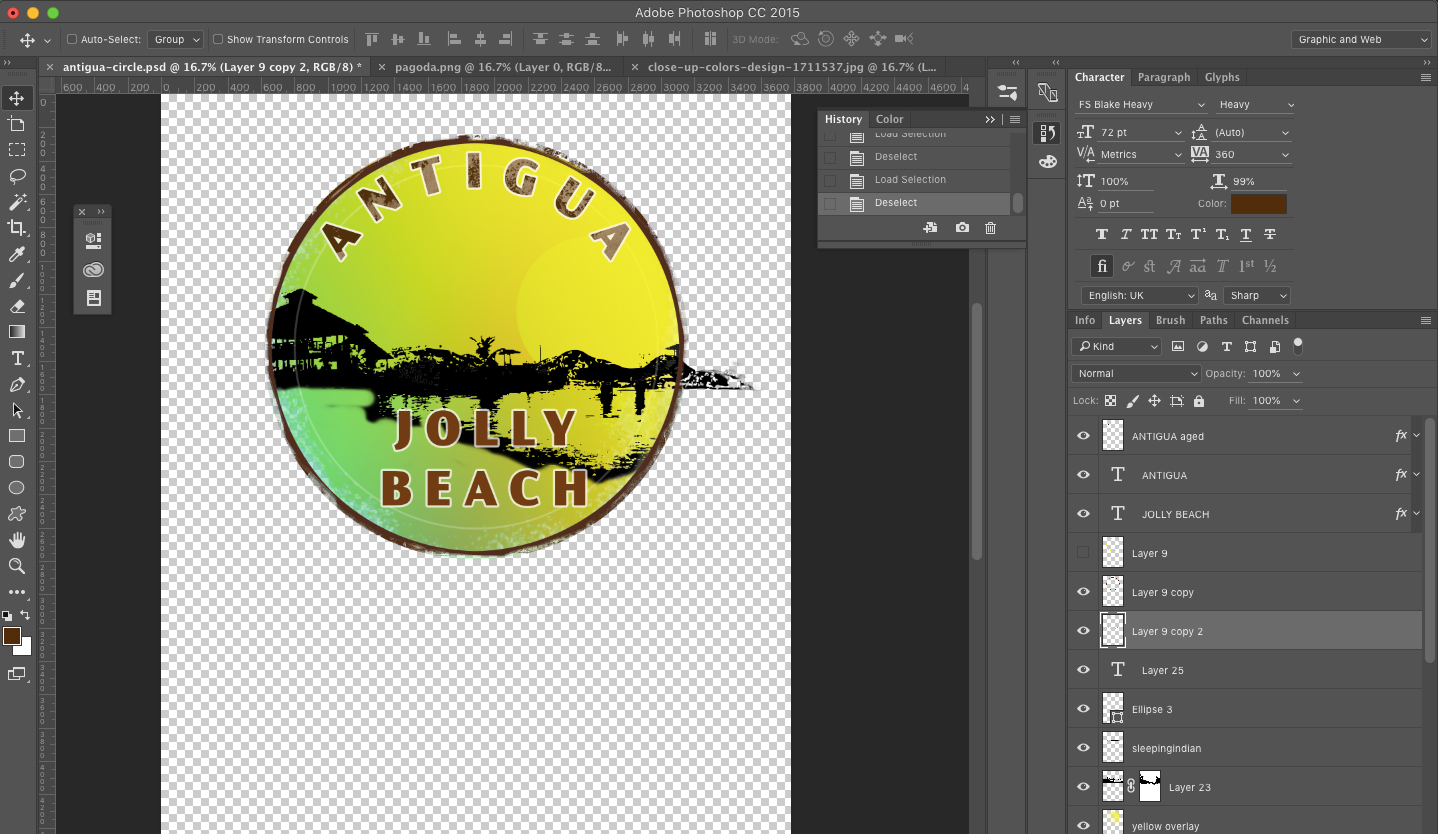 Antigua jolly beach tshirt design